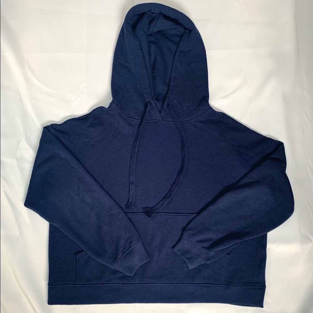 Aerie cropped navy sweatshirt